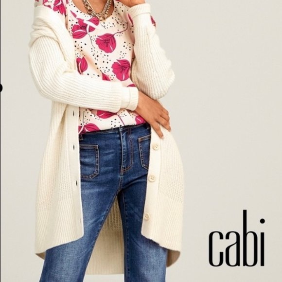 Cabi Book Club Cardigan Cream Medium 